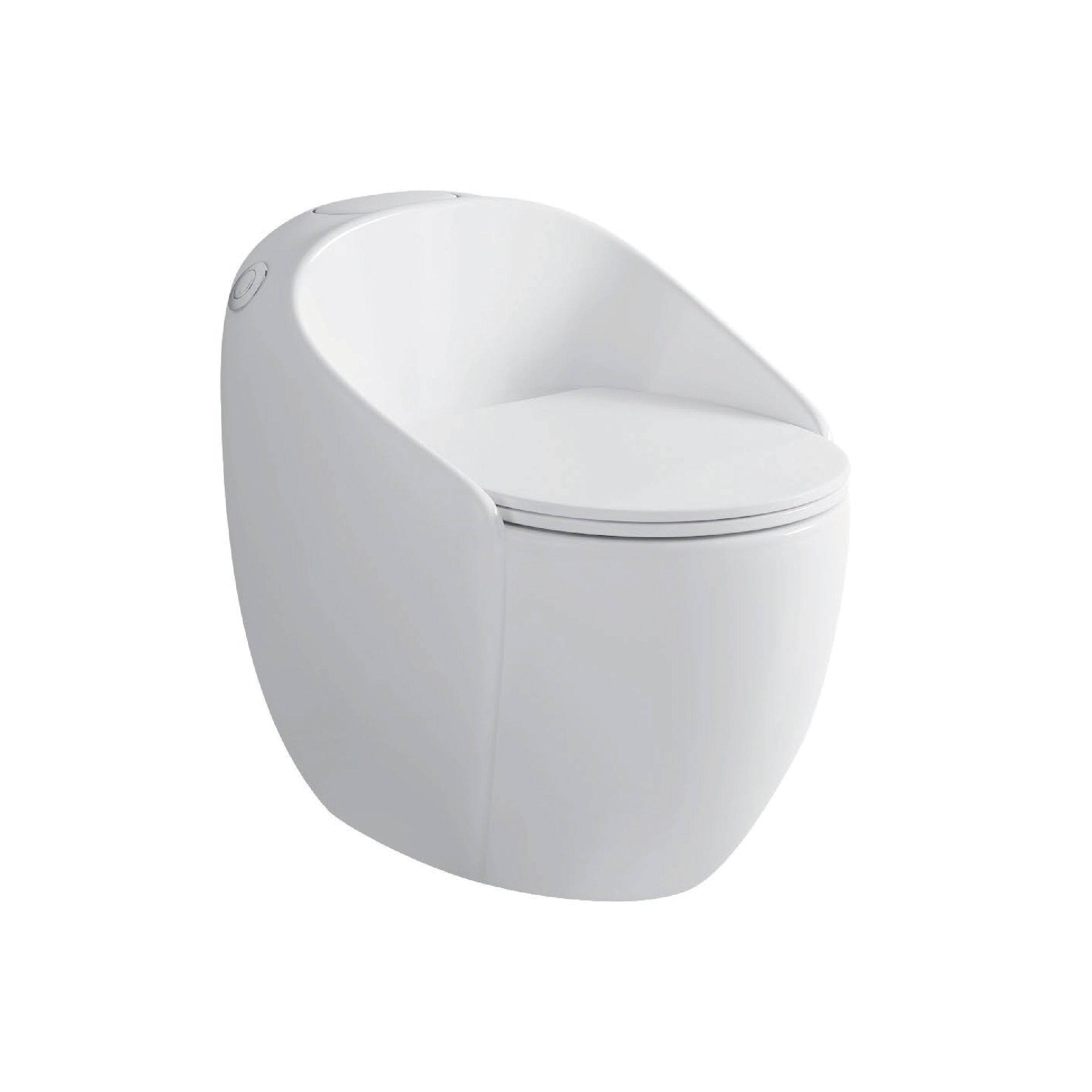 Inodoro One Piece Florida + Tapa Asiento Y Acces. Ovalado Blanco (660X490X610) - Fratelli Premium